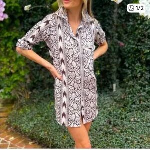 Julia Amory Ikat husband’s shirt/ cover up/ blouse : resort ware summer ware